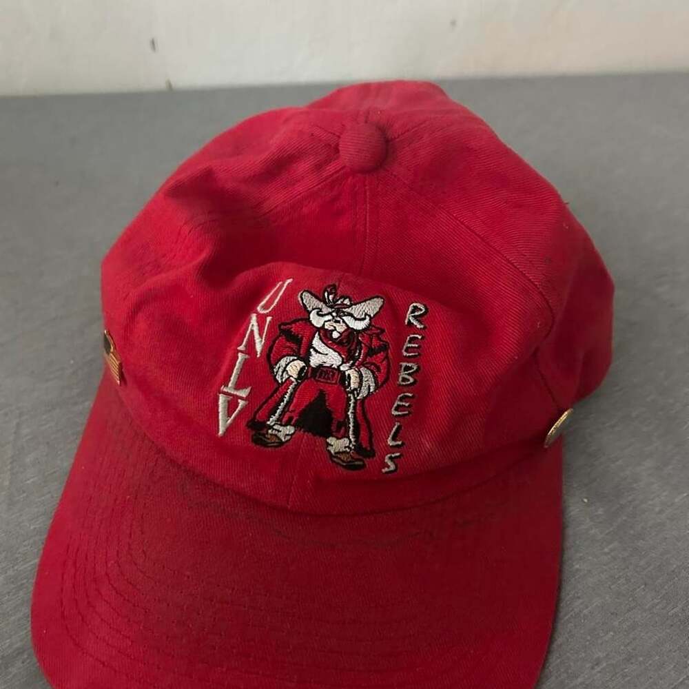 UNLV Rebels Vintage Embroidered Hat One Size Fits All Red Cotton